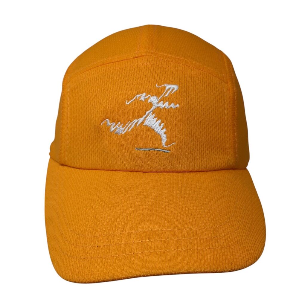Shu's Idaho Running Co 5 Panel Cap Orange OS Adjustable Embroidered Headsweats